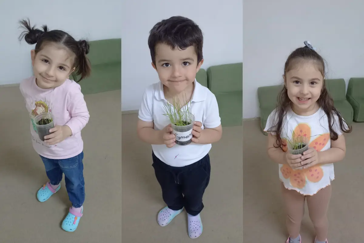 Ege Öz Yuvam Anaokulu, Kreş, Gündüz Bakımevi, Çim Adam Yapıyoruz Etkinliği